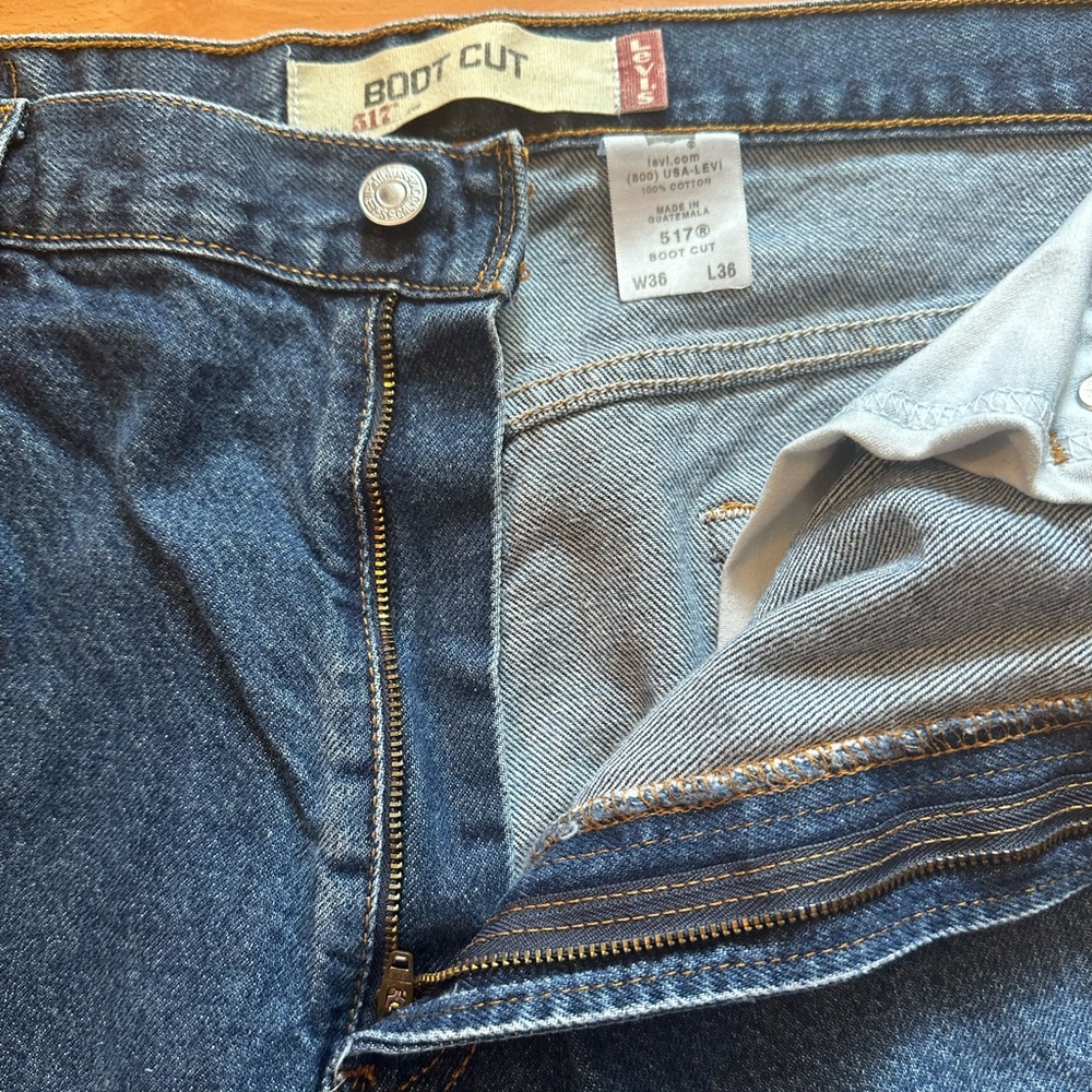 Levi's 517 36x36 Men's Bootcut Jeans - Classic Blue denim Levi Strauss & Co - Picture 7 of 15